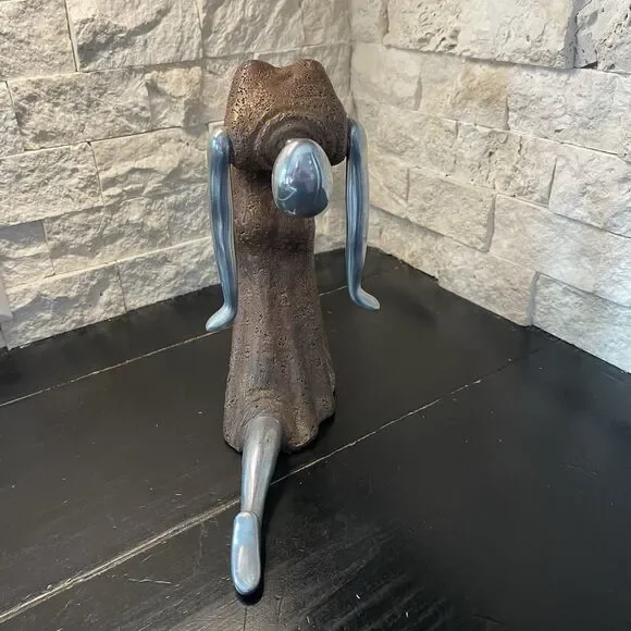 Vintage Modernist/Brutalist Concrete and Stainless Ballerina Statue - Picture 3 of 5